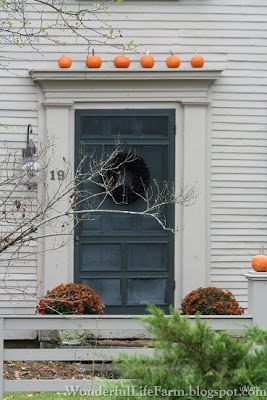 Autumn Front Doors in New England | Autumn home, Halloween front doors