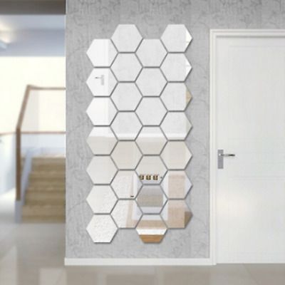Glass Mirror Tiles Wall Sticker Square Self Adhesive Stick On Diy Decor Us Fashion Home Garden Hom Living Room Glass Mirror Tiles Wall Sticker Square, How To Stick A Mirror Tiled Wall