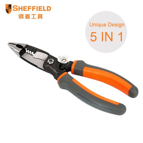 1x 5 Inch Wire Stripping Crimper Pliers Side Cutting Pliers Mutifunctional Tools