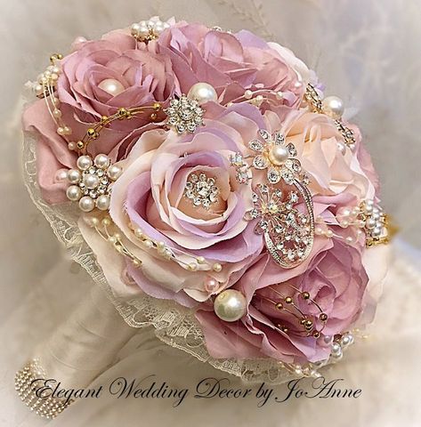 Vintage-Style Shabby Chic Keepsake Wedding Prom Rhinestone Brooch Bracelet Lilac Rose Pink Purple Mother of Bride Mauve Wrist Corsage