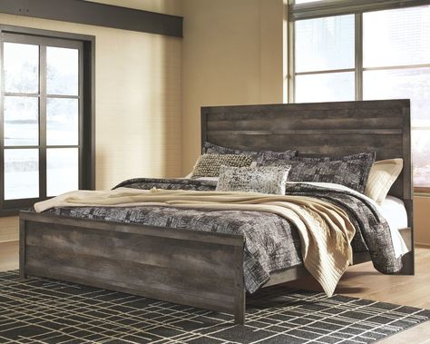 Wynnlow Gray King Panel Bed Furniture