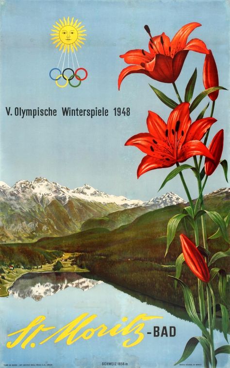 London Olympic Games 1948 24x36 Vintage Style Sports Poster