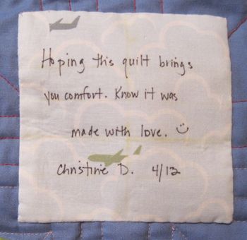 Memory quilt label sayings