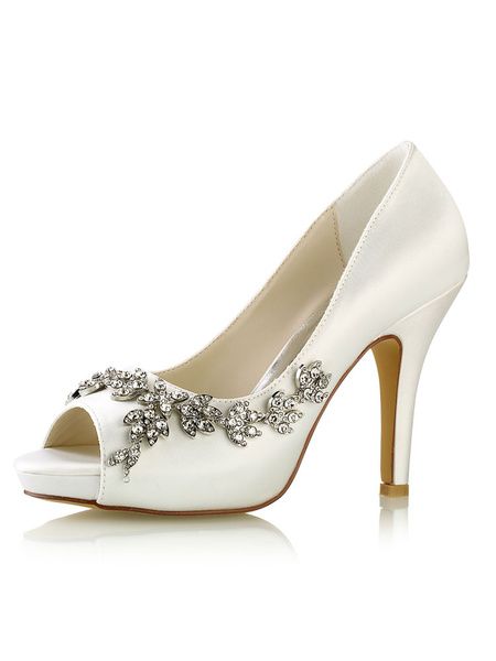 Ivory Crème Chaussures vernies robe de mariage