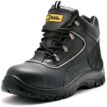 Black Hammer Para Hombre De Piel De Botas De Seguridad Para Hombre Puntera De Acero De Seguridad Botas Bota De Seguridad Calzado De Trabajo Zapatos De Trabajo
