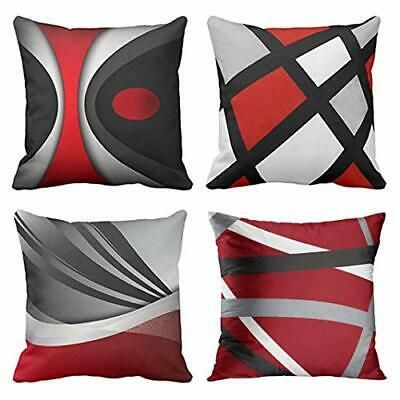 Emvency Set of 4 Throw Pillow Covers Emvency Throw Pillow Covers Red