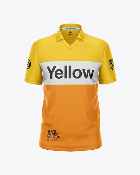 Men S Jersey With V Neck Mockup Front View In Apparel Mockups On Yellow Images Object Mockups Clothing Mockup Design Mockup Free Shirt Mockup