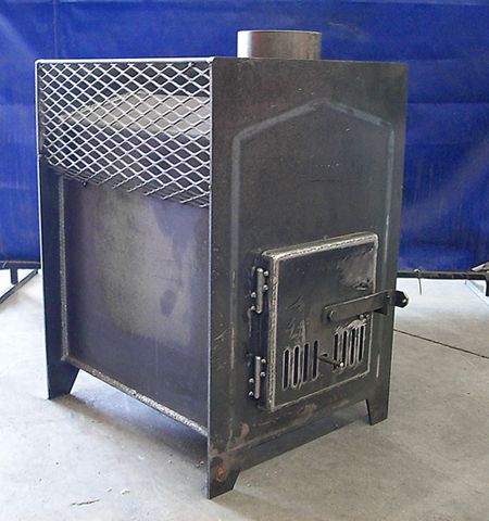 Royale Manufacturing -- Sauna Wood Stoves.  Wood stove for heating. The basket on the top holds rocks, which heat up and store that heat to be released after the fire has burned down. Wood Heater, Wood Stove, Wood Burning Stove, Wood Stove Fireplace, Diy Wood Stove, Stove Fireplace, Sauna Wood Stove, Sauna Heater, Wood Heat