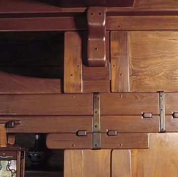 Inglenook Detail Of Joinery Wall Panel And Iron Straps 1908 Gamble House Pasadena California Craftsman Style Homes Craftsman Interior Craftsman House