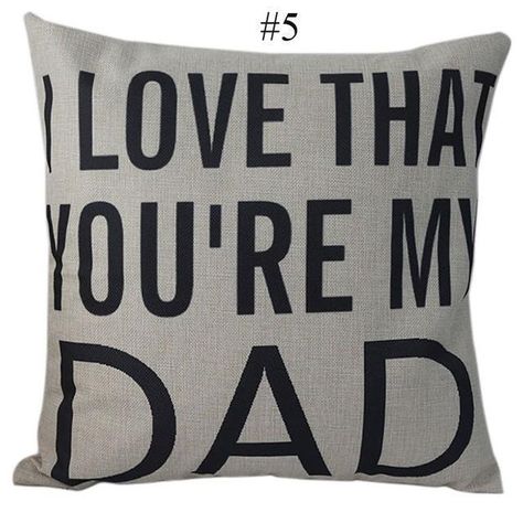 Letter Cushion Cover Father'S Day Gift Throw Pillow Covers Man Happy Birthday