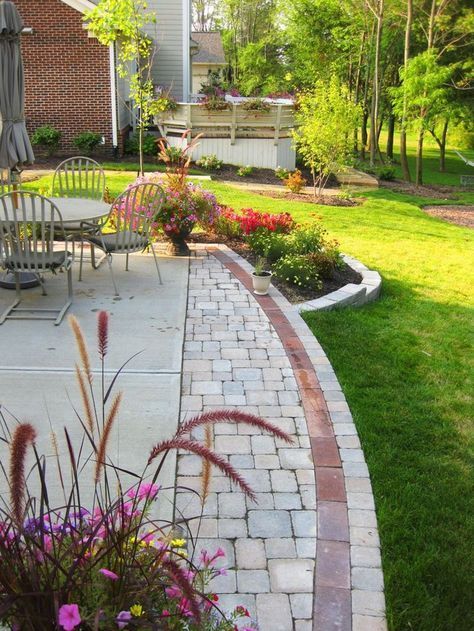16 Trendy Ideas Extended Patio Diy Landscaping Pavers Design Backyard Patio Pavers Design Backyard Landscaping, Brick And Concrete Patio Designs