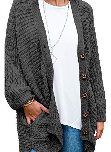 Dearlove Womens Chunky Button Up Oversized Cardigan Sweater Coats with Pocket