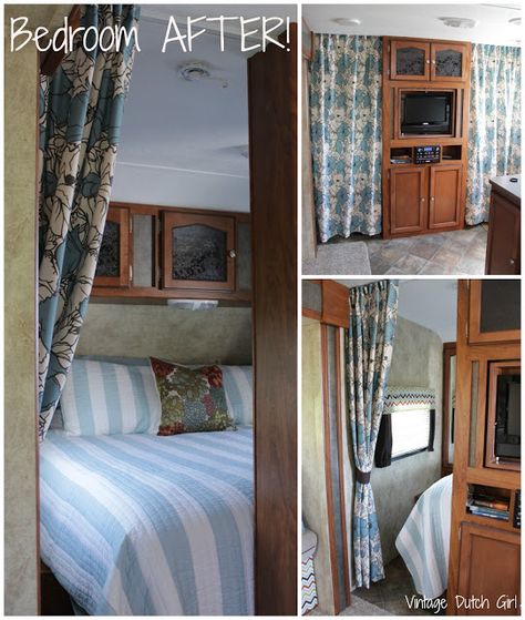 Travel Trailer Makeover New Master Bedroom And Side Privacy Curtains Tutorial Travel Trailer Makeover New Master Bedroom And Side Privacy Curtains Tutorial