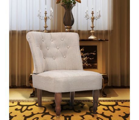 vidaXL French Chair Cream Fabric von vidaXL vidaXL French Chair Cream Fabric von vidaXL
