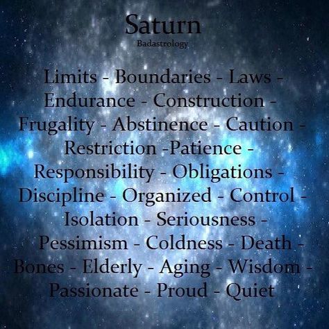 Astrology: Saturn Keywords | #Astrology #Saturn (With images) | Saturn