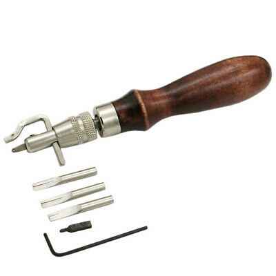 Leather Hool Stitching Groover Creaser Beveller Metal Punch Sewing Tool
