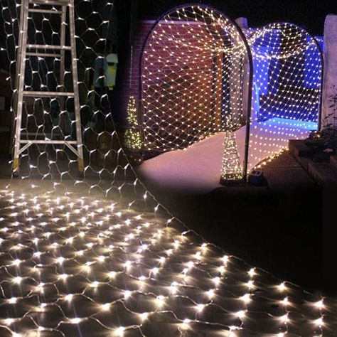 Warm White 210 LED 3x2M Net Curtain String Fairy Lights Christmas Warm White 210 LED 3x2M Net Curtain String Fairy Lights Christmas Xmas Wedding - Warm White 210 LED 3x2M Net Curtain String Fairy Lights Christmas