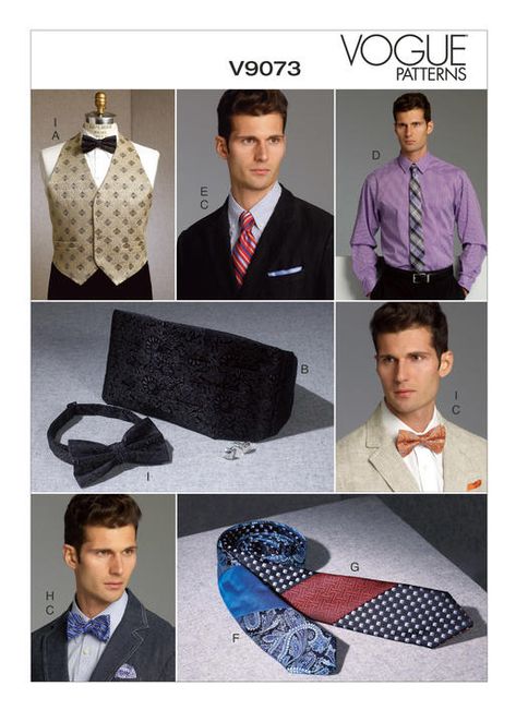 V9073 | Men's Vest, Cummerbund, Pocket Square, Bow Ties and V9073 | Men's Vest, Cummerbund, Pocket Square, Bow Ties and