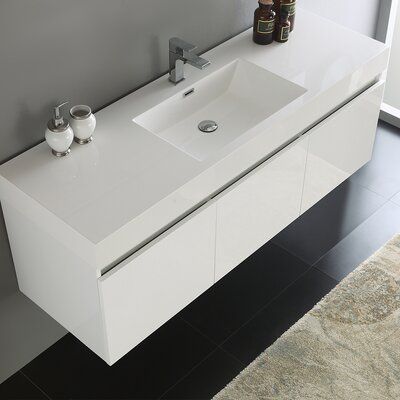 Mezzo White Modern Bathroom Vanity