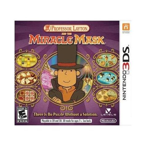 Professor Layton And The Miracle Mask The Latest In The Series I Wonder If You Can Play On The Ds Or You Have To Have Th Professor Layton Layton Nintendo 3ds