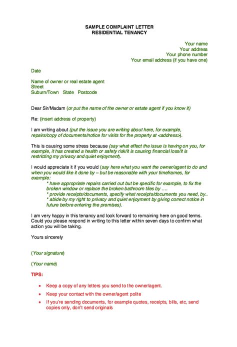 Sample Complaint Letter Template - resumesdesign sample - complaint letter model Sample Complaint Letter Template - resumesdesign sample - complaint letter model
