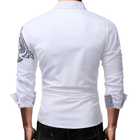Gnao Mens Hipster Shirts Patterns Slim Fitted Button Down Dress Shirt
