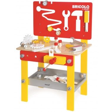Janod Diy Redmaster Workbench Wooden Playset