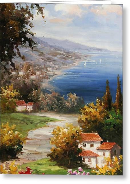 View Of A Seaside Village By Unknown Resim Sanati Resimler Sanatsal Resimler View Of A Seaside Village By Unknown Resim Sanati Resimler Sanatsal Resimler