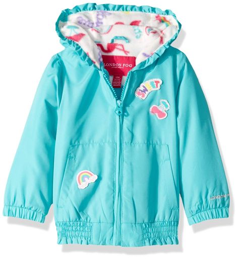 London Fog Baby Girls Midweight Fleece Lined Jacket