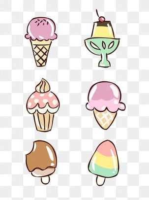 Dessert Food Ice Cream Plate Background ศ ลปะลายม อ ภาพประกอบ ภาพวาด