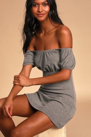 Toast to life top grey mini dress