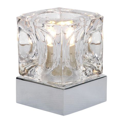 Glass Ice Cube Touch Bedside Table Modern Glass Ice Cube Touch Table Lamp