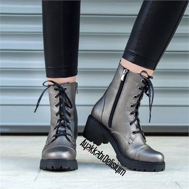 Roks Platin Bagcikli Bot Zapatos Tenis Para Mujer Zapatos Mujer Zapatos De Adolescentes