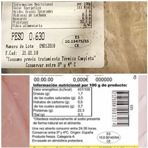 Composicion nutricional pechuga de pollo