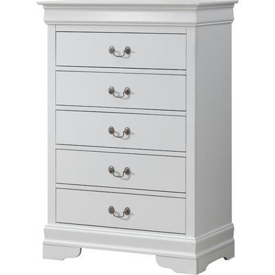 Lark Manor Babcock 5 Drawer Chest Color White 5 Drawer Chest Chest Of Drawers Drawers