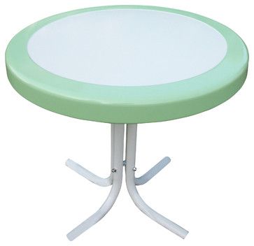 Metal Retro Round Tablewhite Contemporary Outdoor Side Tables By Beyond S Houzz Table Top Eclectic Coffee Metal Retro Round Tablewhite, Lime Green Metal Side Table