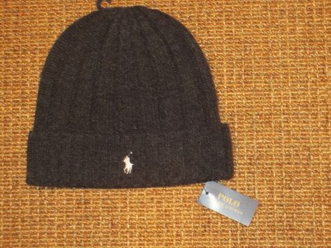 New Polo Ralph Lauren Beanie winter Hat 606338 Pony Logo Blue