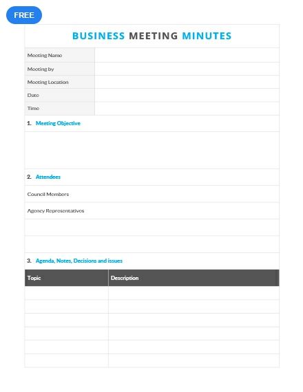 a meeting minutes template you can get for your small meeting minutes template download