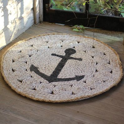 round nautical rugs nautical area indooroutdoor round anchor mat coastal rugscoastal home beach down living round nautical rugs nautical area indooroutdoor round anchor mat coastal rugscoastal home beach down living