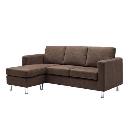 Dorel Living Small Spaces Configurable Sectional Sofa Multiple Colors Com Couch Grey Grey Sectional Sofa, Modern Microfiber Sectional Sofa Small Space Configurable Grey