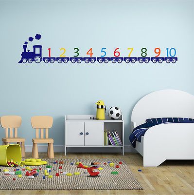 Train Numbers 1 10 Nursery Boys Learning Bedroom Wall Art Sticker Decal Decals Stickers Home Decor Storage Kids Room Vinyl Kid - Train Wall Art For Toddlers Train Numbers 1 10 Nursery Boys Learning Bedroom Wall Art Sticker Decal Decals Stickers Home Decor Storage Kids Room Vinyl Kid - Train Wall Art For Toddlers