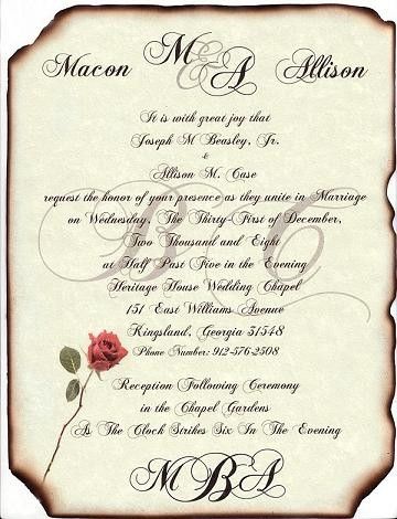 wedding invite letters