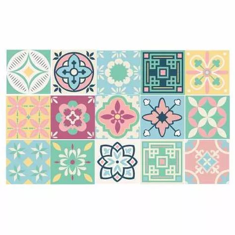 Azulejos Vinilo Calcareos Vintage Decoracion Mosaico Cocina