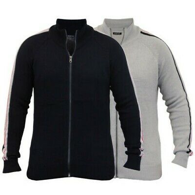 Mens Cable Knitted Cardigan Brave Soul Buttoned Sweater Shawl Neck Winter New