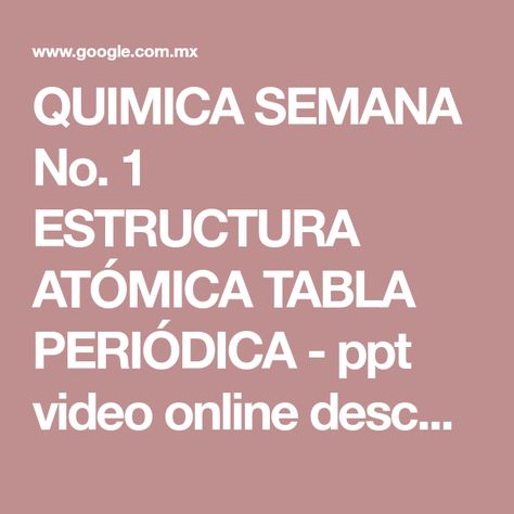 QUIMICA SEMANA No 1 ESTRUCTURA ATÓMICA TABLA PERIÓDICA - ppt video - best of tabla periodica completa para descargar QUIMICA SEMANA No 1 ESTRUCTURA ATÓMICA TABLA PERIÓDICA - ppt video - best of tabla periodica completa para descargar