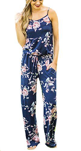 UUYUK Women Spaghetti Strap Basic Floral Print Open Back Short Rompers