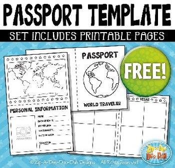 free passport booklet template