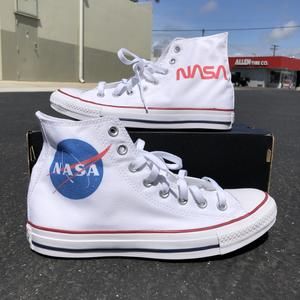 NASA Sneakers - Custom White High Tops in 2021 | High tops, Hi top ... NASA Sneakers - Custom White High Tops in 2021 | High tops, Hi top ...