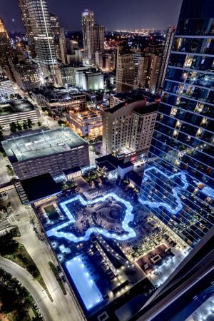 Texas Shaped Pool At Marriott Marquis In Houston Marriott Aerial Photography Houston