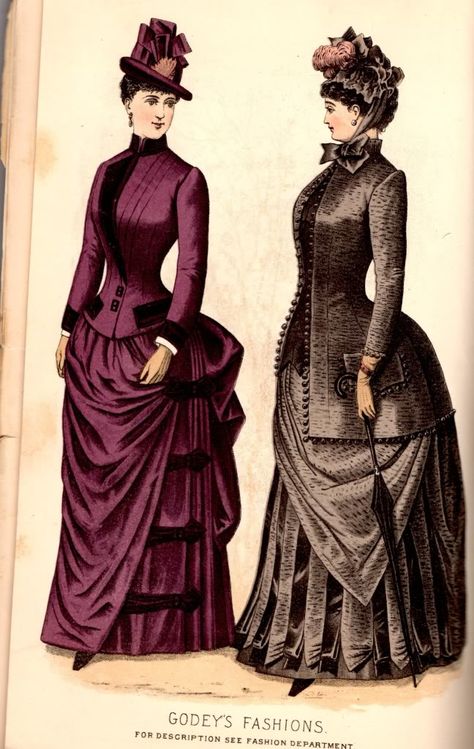 Early Victorian era fashion, consisting of full body